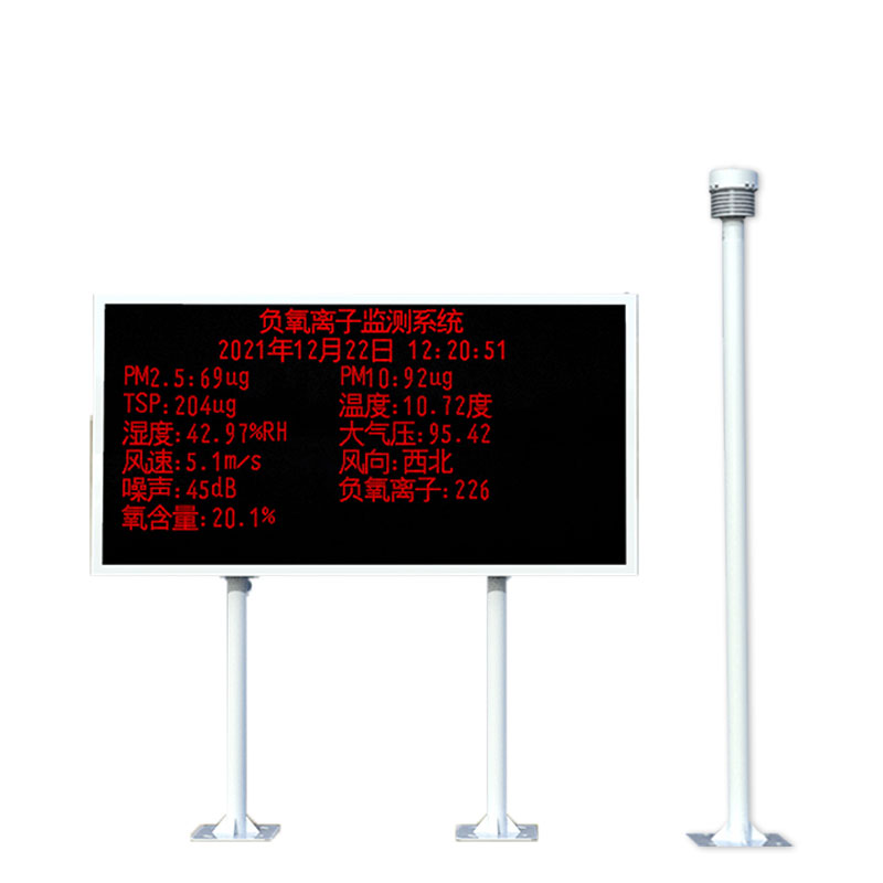 空氣負氧離子監(jiān)測站實時監(jiān)測氣象要素與空氣質量